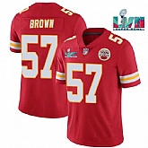 Men & Women & Youth Kansas City Chiefs #57 Orlando Brown Red Super Bowl LVII Patch Vapor Untouchable Limited Stitched Jersey,baseball caps,new era cap wholesale,wholesale hats